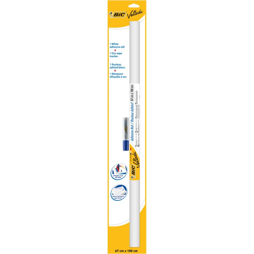 3086120060671-BIC Velleda - Surface effaçable à sec - rouleau adhésif - 67,5 x 100 cm - blanc-P_6621_1-0
