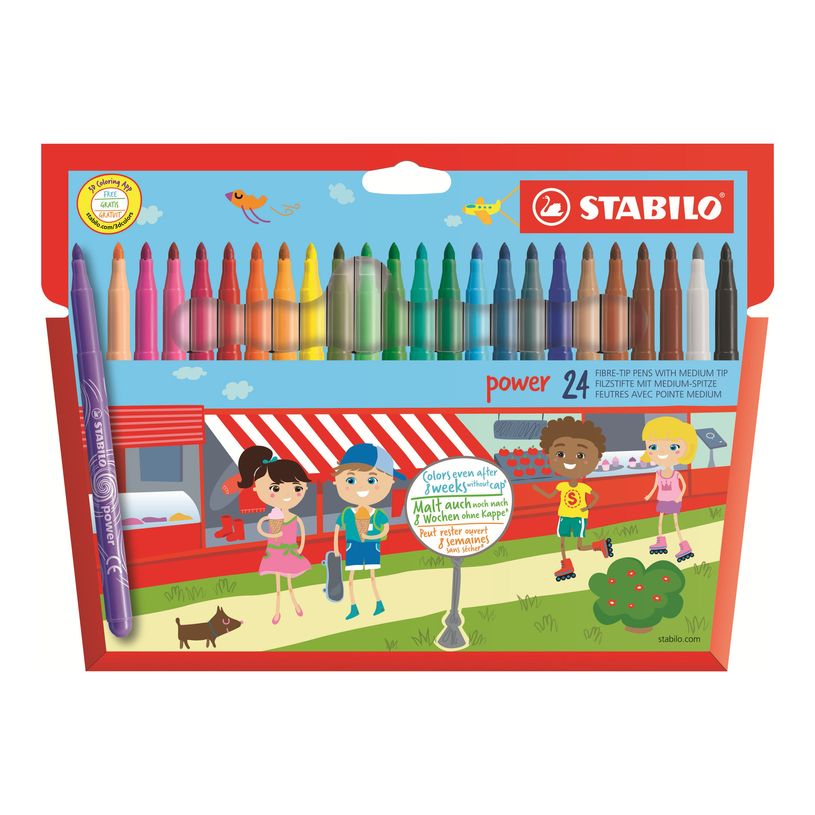 3168070280245-STABILO power - Feutre - couleurs assorties - 2 mm - large (pack de 24)-P_28024_1-0