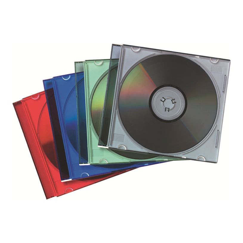 0077511983177-Fellowes - 25 boîtiers fins pour CD - couleurs assorties-P_98317_2-1