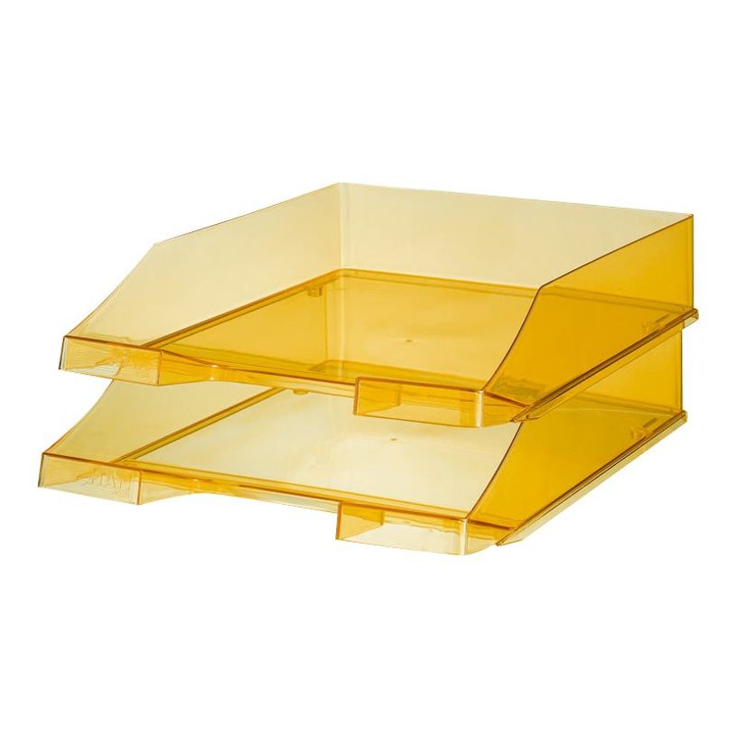 4012473012639-HAN - Corbeille à courrier - jaune transparent-P_102625_1-0