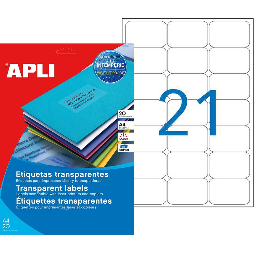 3270241190274-Apli Agipa - 420 Étiquettes transparentes impression laser - 63,5 x 38,1 mm - coins arrondis-P_119027_1-0