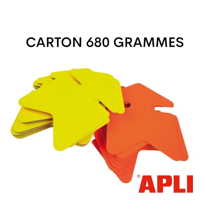 3270241239102-Apli Agipa - 10 flèches fluo effaçables - jaune/orange - 24 x 32 cm--3