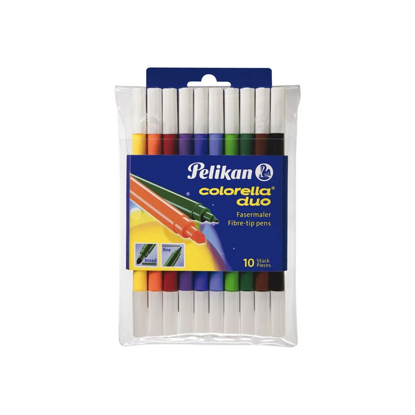 4012700973177-Pelikan Colorella duo C 407 - marqueur double pointe - couleurs assorties (pack de 10)-P_300000623_1-1