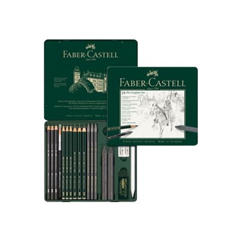 4005401129738-Faber-Castell PITT GRAPHITE - Ensemble de crayons, crayons mélangeurs et de pinceaux-P_300003790_2-0