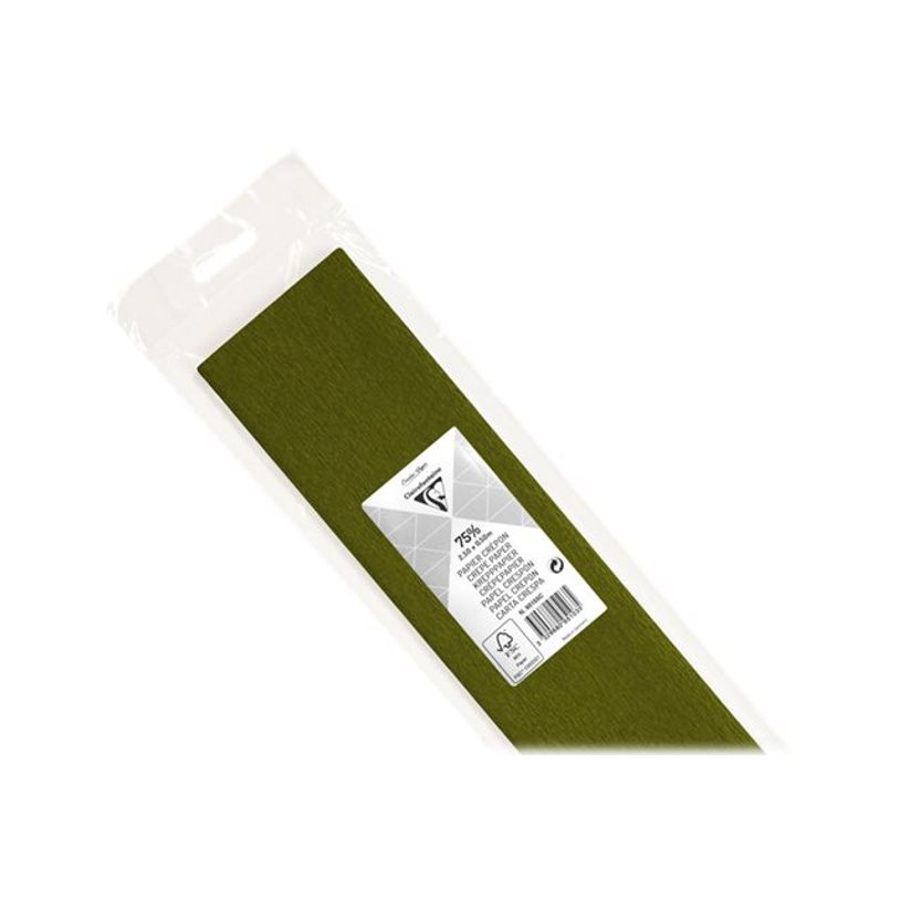 3329680951554-Clairefontaine - papier - Rouleau (50 cm x 2,5 m) - vert mousse - papier crépon-P_300003912_2-5