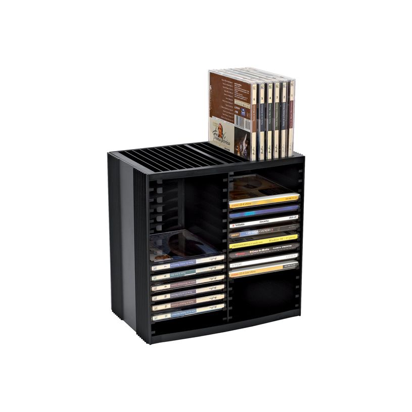 0403000086713-Fellowes CD Spring Tower - Stockage de supports - noir - 48 x CD-P_300008671_1-0