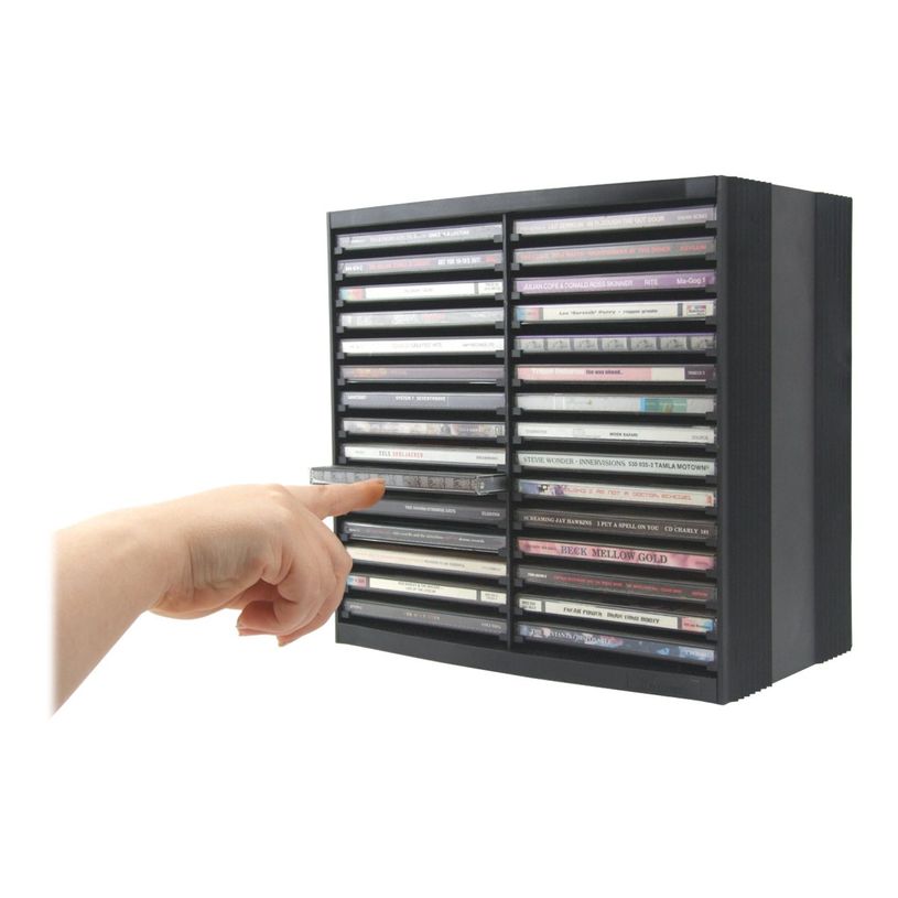 0403000086713-Fellowes CD Spring Tower - Stockage de supports - noir - 48 x CD-P_300008671_2-1