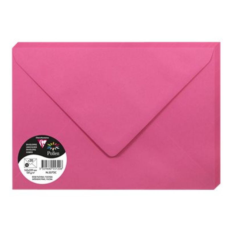 3329680557206-Pollen - enveloppe - commercial - International C5 (162 x 229 mm) - côté ouvert - Fuchsi-P_300010303_1-0