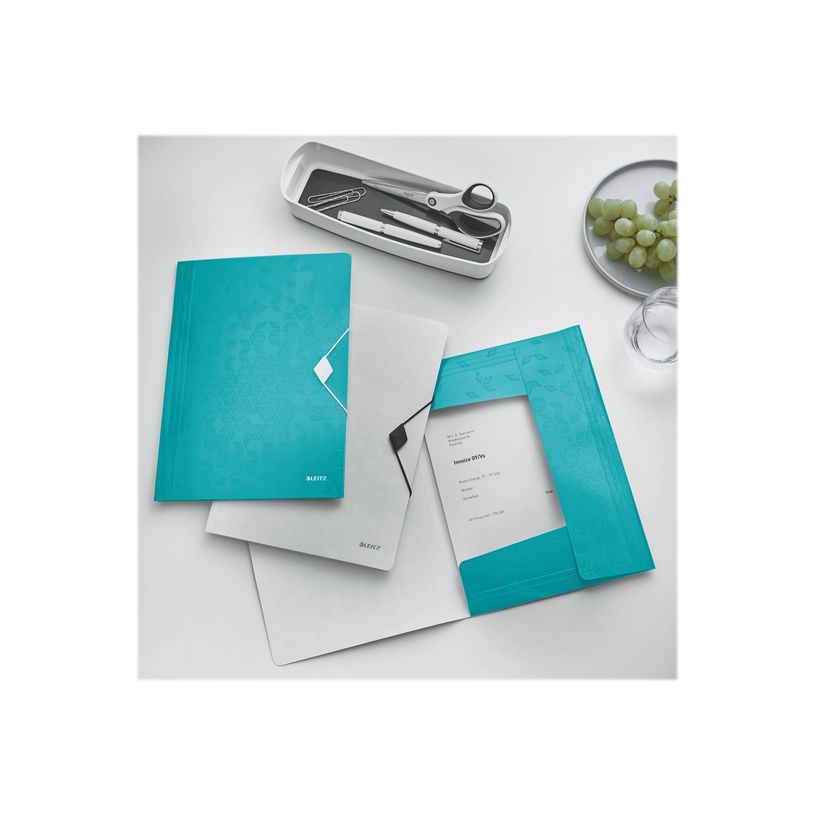 4002432105885-Leitz WOW - chemise à 3 rabats - pour A4 - capacité : 150 feuilles - turquoise métallis-P_300018769_5-4