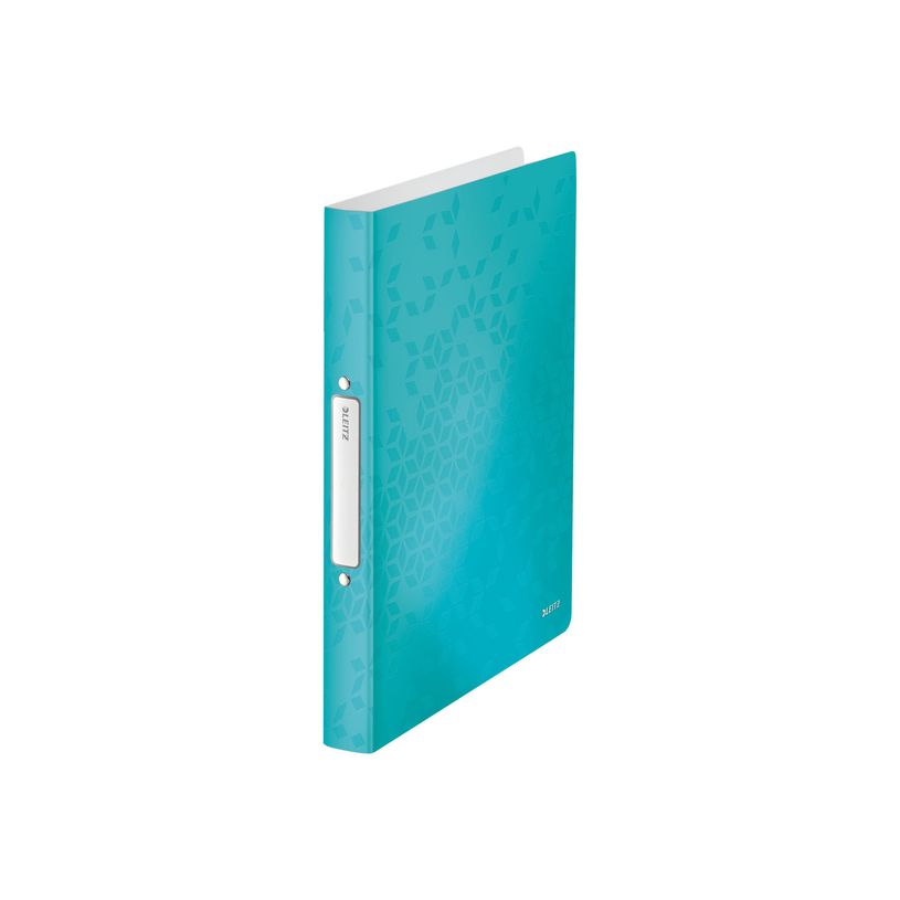 4002432106370-Leitz WOW - classeur à anneaux - pour A4 - capacité : 190 feuilles - Bleu iceberg métal-P_300018798_1-0