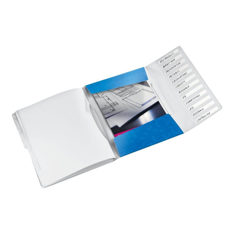 4002432106288-Leitz WOW - classeur - 12 positions - pour A4 - capacité : 200 feuilles - à onglets - bl-P_300018800_1-3