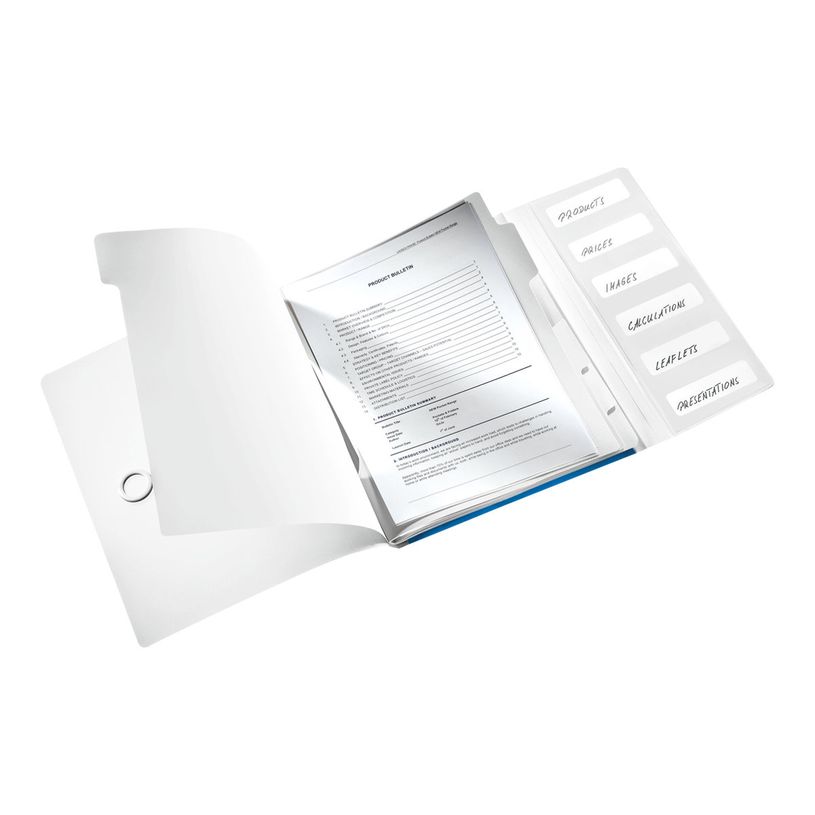 4002432106219-Leitz WOW - classeur - 6 positions - pour A4 - capacité : 200 feuilles - à onglets - ble-P_300018804_5-2
