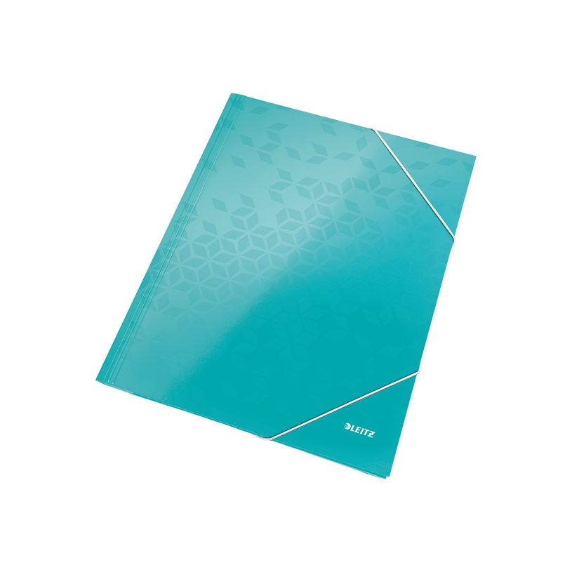 4002432104222-Leitz WOW - chemise à 3 rabats - pour A4 - capacité : 250 feuilles - bleu iceberg-P_300019091_1-0