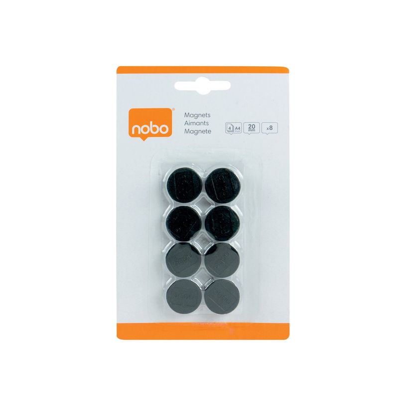 5028252139892-Nobo aimant - 2 cm de diamètre - noir (pack de 8)-P_300023765_3-4