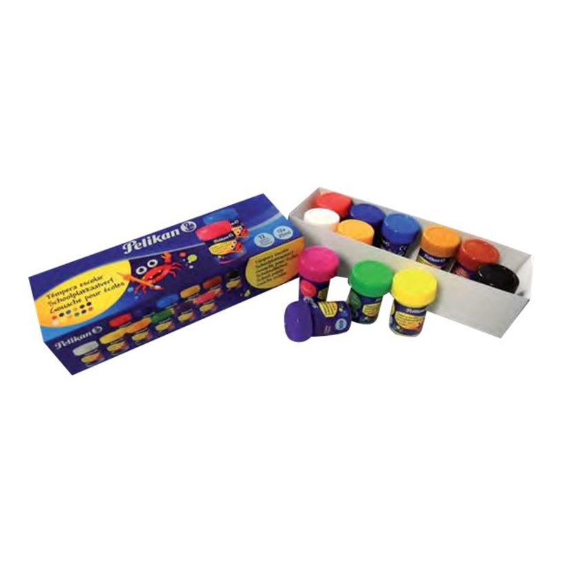 4012700295255-Pelikan - ensemble de peinture - gouache - 12 couleurs - couleurs assorties - 25 ml-P_300025212_1-0