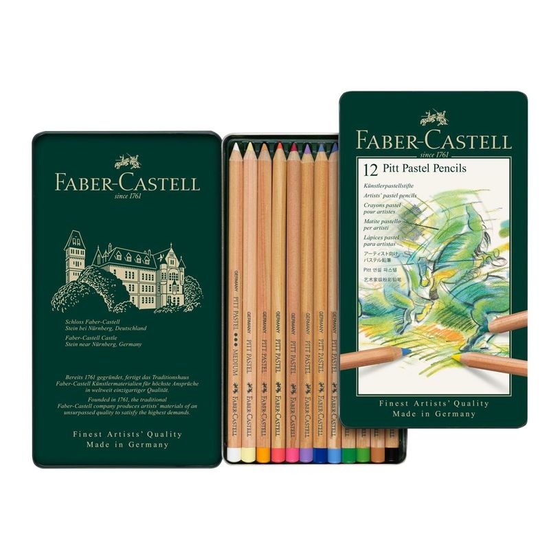 4005401121121-Faber-Castell PITT Pastel - boite de 12 crayons de couleur-P_300027445_2-1