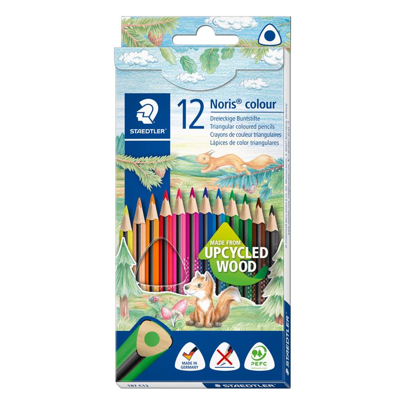 4007817037218-STAEDTLER Noris Design Journey - 12 Crayons de couleur - couleurs brillantes assorties-P_300029118_1-0