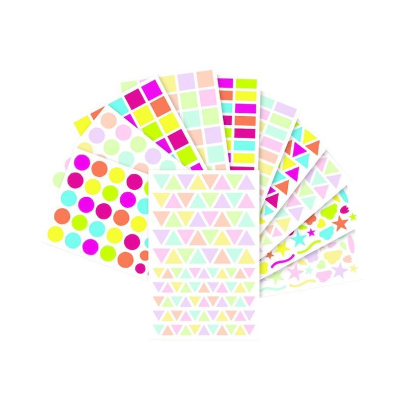 3609510910648-Maildor Initial - adhésif décoratif - géométrique - 20 feuilles - pastel, couleur vive-P_300029709_9-0