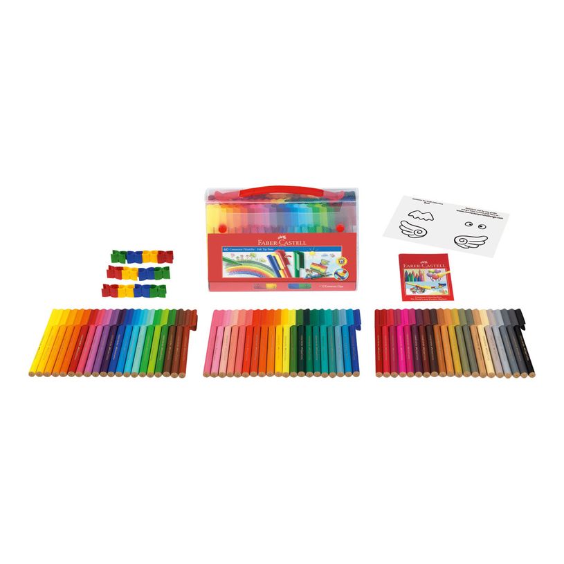 4005401555605-Faber-Castell CONNECTOR - feutre - couleurs vives assorties (pack de 60)-P_300031481_1-1