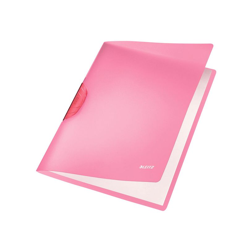 0403000424935-Leitz ColorClip Rainbow - Chemise à clip A4 - pour 30 feuilles - rouge transparent-P_300042493_1-0