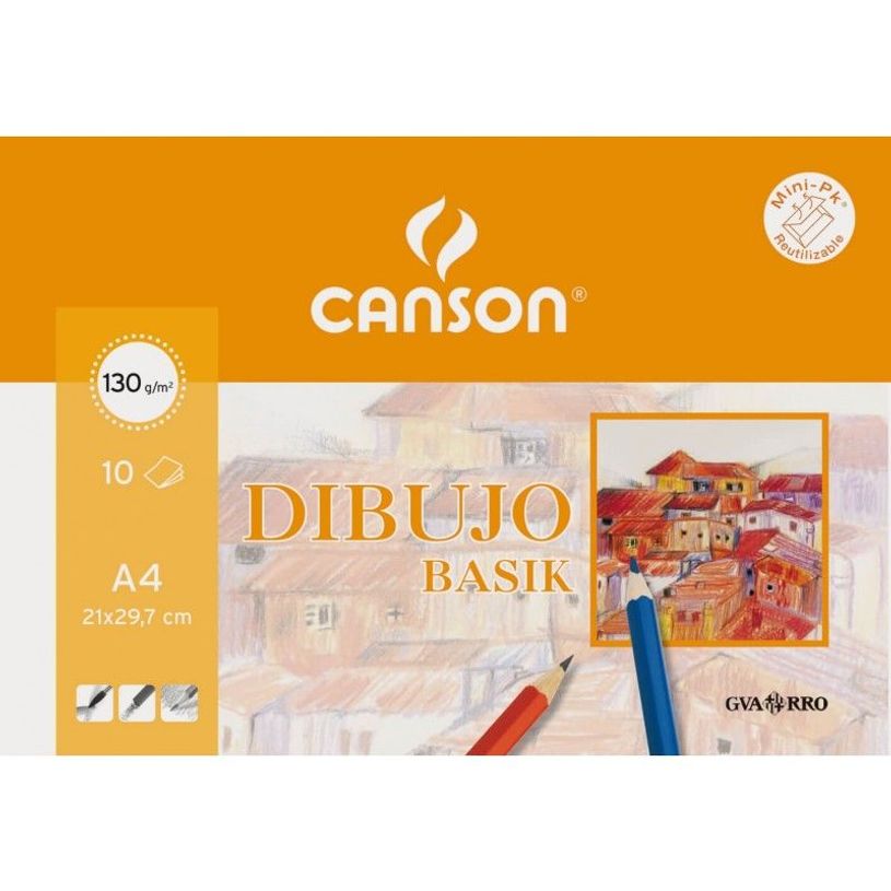 8422714063317-Canson Basik Mini-pk - Papier à dessin - A4 - 10 feuilles - blanc naturel (pack de 20)-P_300043342_1-0