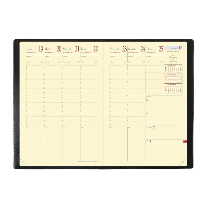 3371010444168-Agenda Sahara Minitre Prestige avec répertoire - 1 semaine sur 2 pages - 16 x 24 cm - noi-P_400000762_3-1