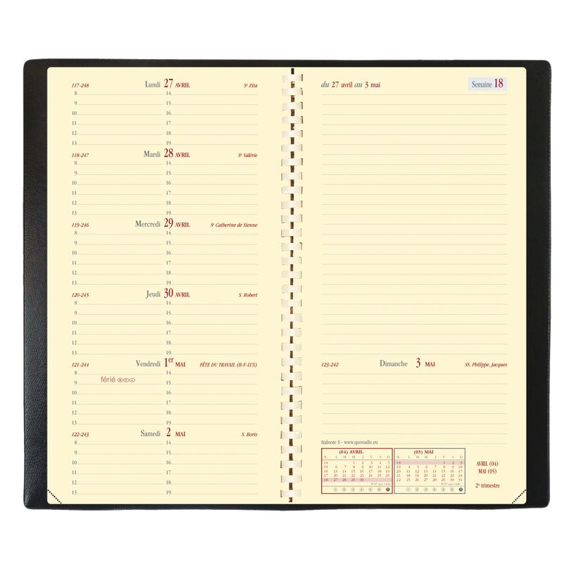 3371010409198-Agenda de poche spiralé Soho Italnote S - 1 semaine sur 2 pages - 8,8 x 17 cm - rose - Qu-P_400000793_2-1