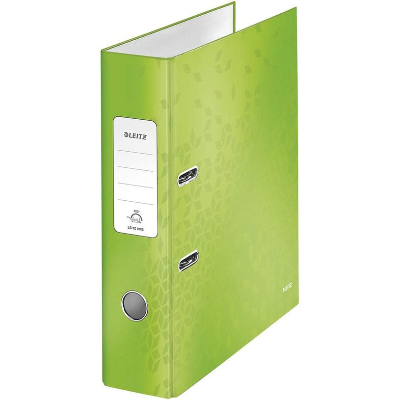 4002432123162-Leitz WOW - Classeur à levier 180° - Dos 80 mm - A4 - pour 600 feuilles - Carton pellicu-P_400000819_1-0