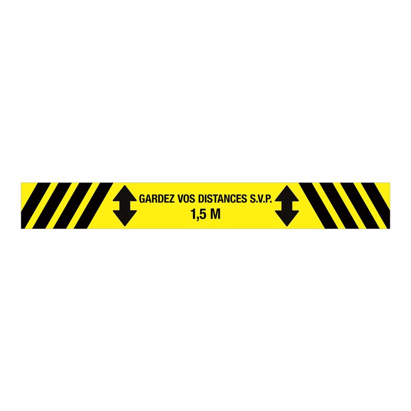 8711234040770-Pickup - Adhésif de signalisation au sol"veuillez garder une distance de 1,5m" - noir/jau-P_400002258_1-0