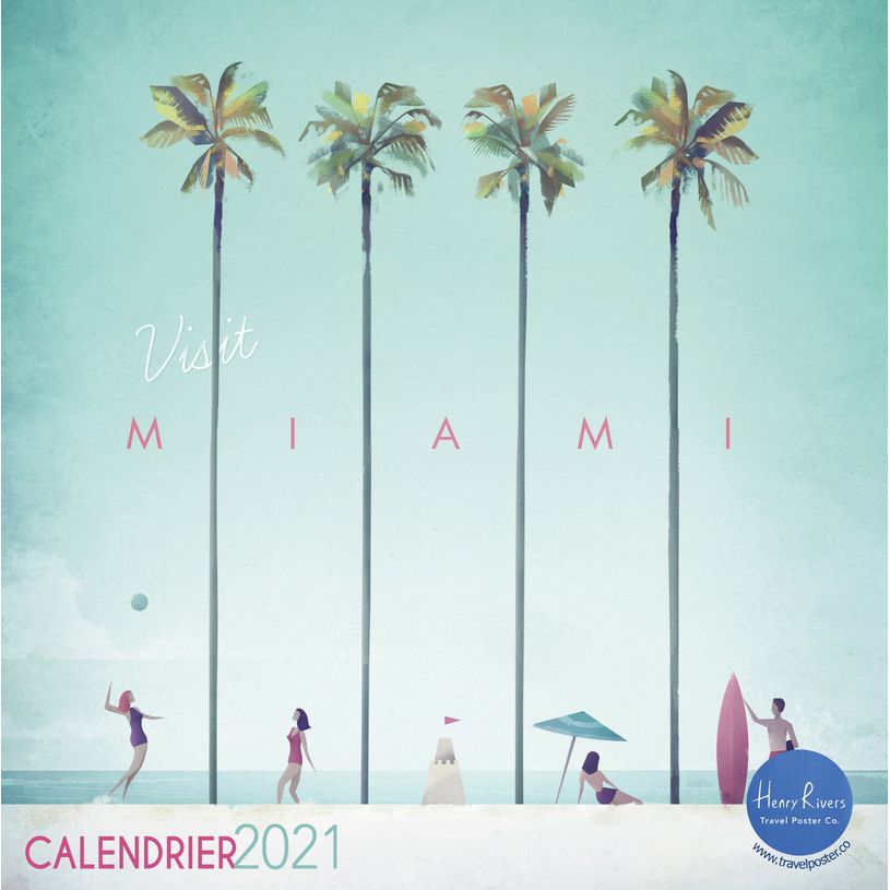 3700368754900-Blue Art Henry Rivers - Calendrier illustré mensuel - 30 x 30 cm-P_400002763_1-0
