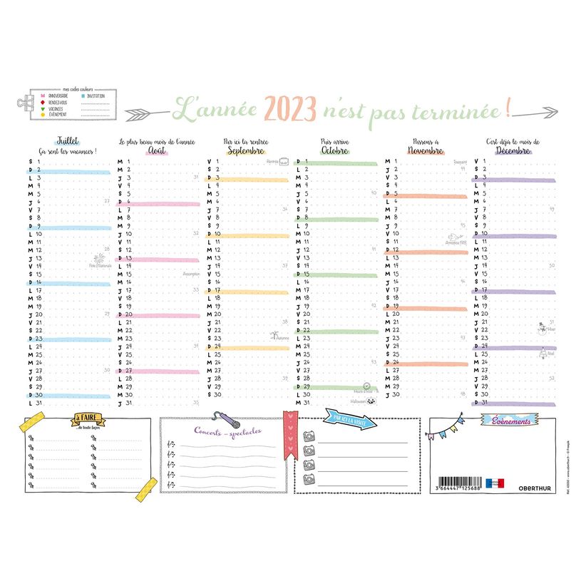 3664447125688-Oberthur Bullet - Calendrier 6 mois par face - 33,5 x 43 cm-P_400002784_2-1