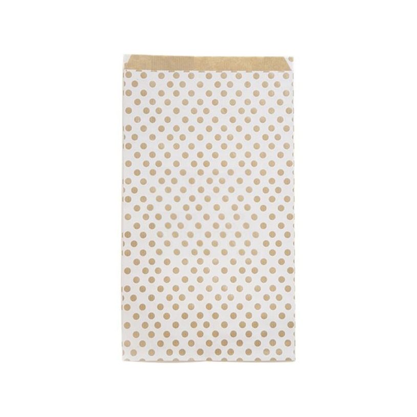 3329683941118-Clairefontaine - 50 Pochettes cadeau kraft - 21 cm x 7 cm x 37 cm - pois/fond blanc-P_400002830_1-0