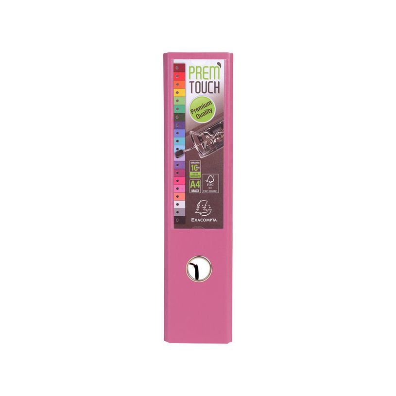 0404000050148-Exacompta Prem'Touch - Classeur à levier - Dos 80 mm - A4 Maxi - pour 715 feuilles - rose-P_400005014_2-1