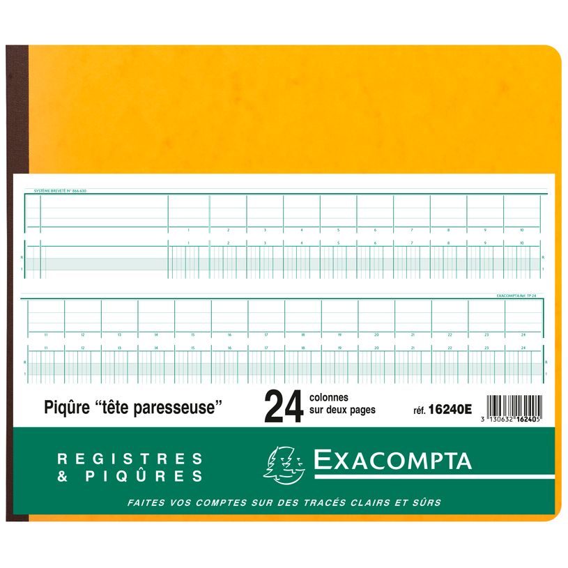 3130632162405-Exacompta - Piqûre à tête paresseuse - 24 colonnes sur 2 pages - 27 x 32 cm - 80 pages-P_400005512_2-1