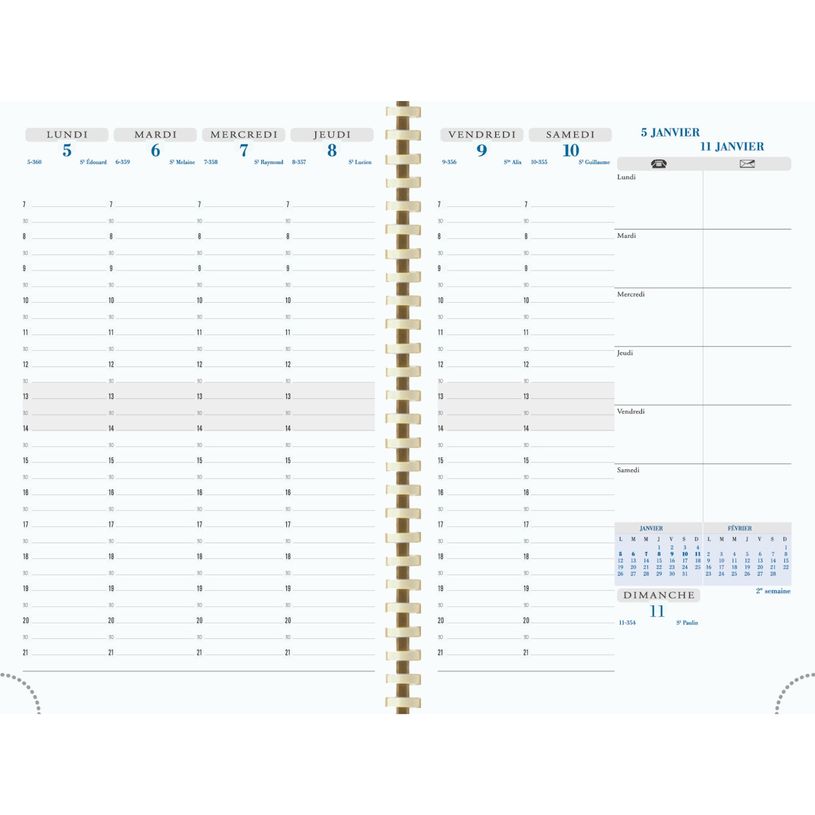 3660942072267-Agenda Nil septembre à décembre - 1 semaine sur 2 pages - 15 x 21 cm - disponible dans dif-P_400005855_5-4