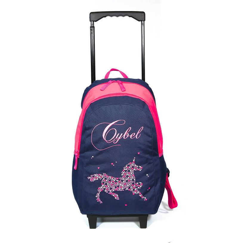 4891320455856-Sac à dos à roulettes Cybel - 2 compartiments - bleu marine - Bagtrotter-P_400006458_1-0