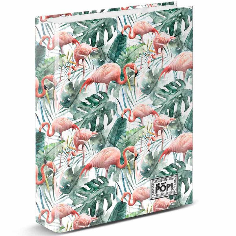 8445118011883-Oh My Pop Flamant Tropical - Classeur à anneaux - A4 - Karactermania-P_400006860_1-0