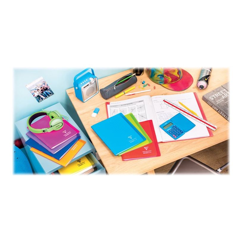 3037929844054-Clairefontaine Koverbook - Cahier polypro 24 x 32 cm - 48 pages - grands carreaux (Seyes) -P_400008789_3-2