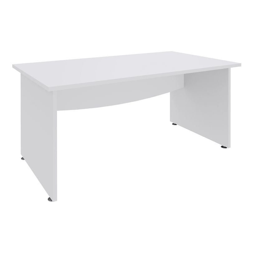 3253310174863-Bureau droit DUAL - L120 - Pieds blanc - plateau blanc-P_400008971_1-0
