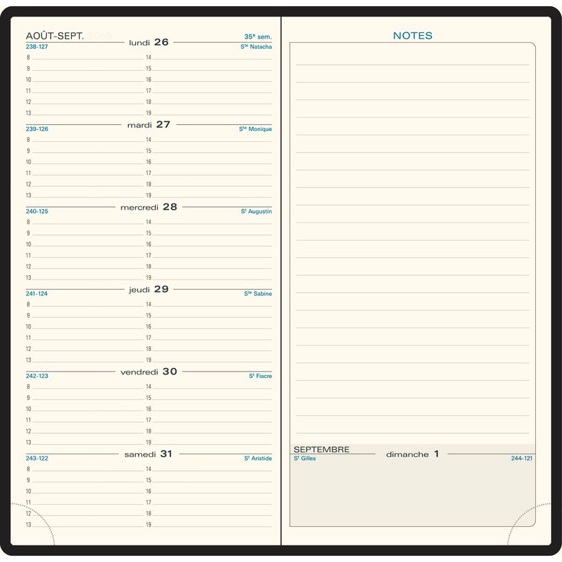 3660942074292-Agenda de poche Gwenaëlle Trolez Espace 17 - 1 semaine sur 2 pages - 9 x 17,5 cm - disponible dans dif-P_400009205_6-4