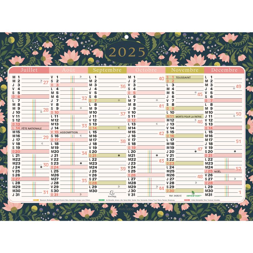 3660942061070-Calendrier Mini Labo - 6 mois par face - 22 x 29,5 cm - Exacompta-P_400009211_2-1