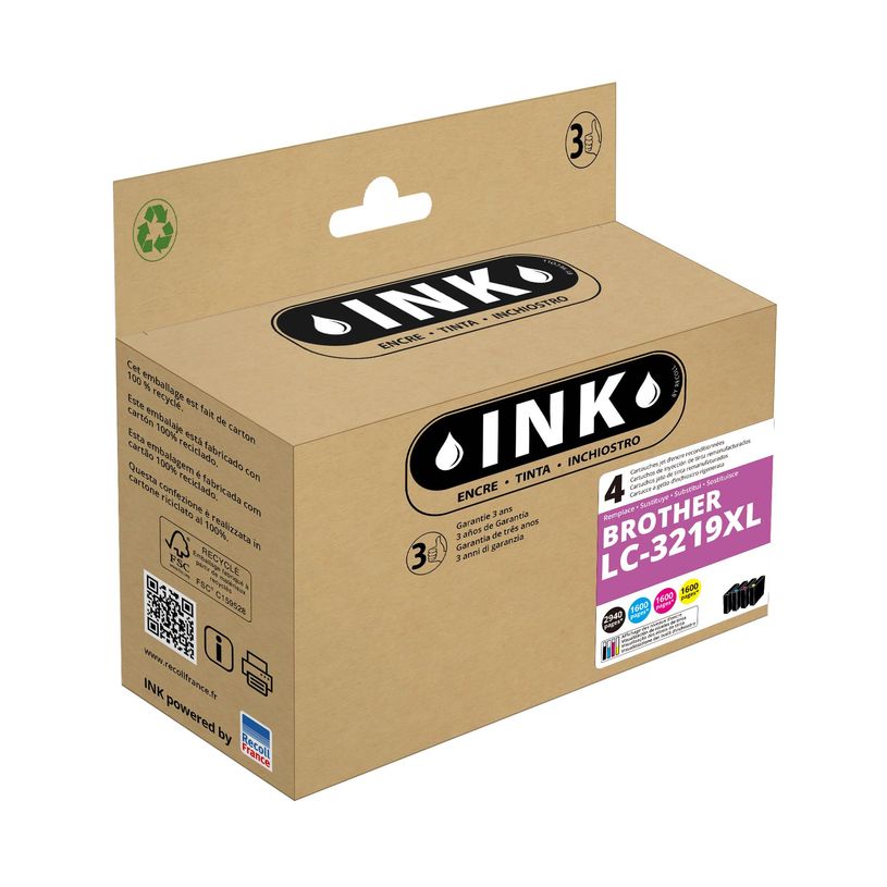 8720282010727-Cartouche compatible Brother LC3219XL - pack de 4 - noir, cyan, magenta, jaune - ink-P_400009571_1-0