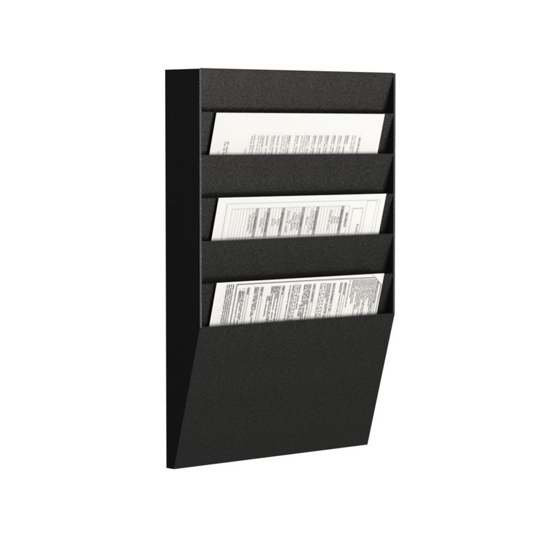 3660141881929-Présentoir mural - 6 cases horizontales pour document format A4 - noir-P_400009610_1-0