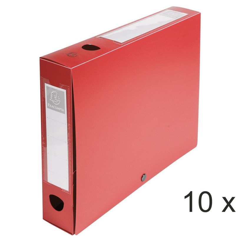 3130632596354-Exacompta - 10 Boîtes de classement à pression - dos 60 mm - rouge - polypro-P_400010592_1-0