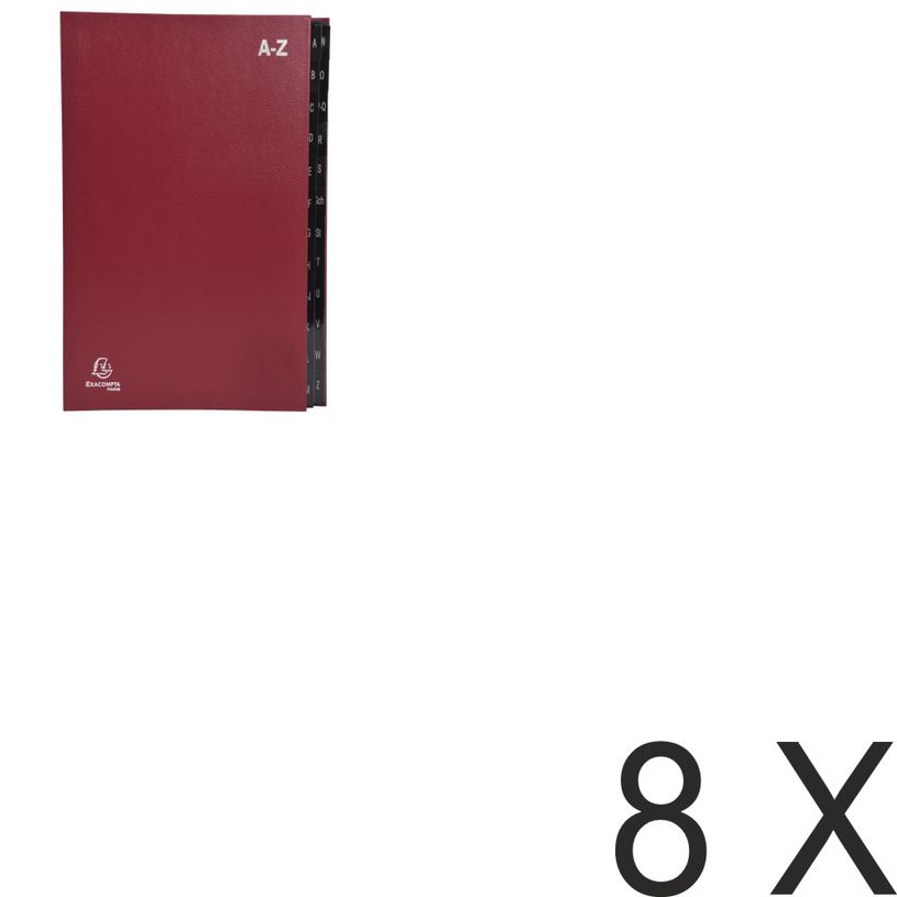 3130632572259-Exacompta Ordonator - 8 Trieurs alphabétique 24 positions - rouge-P_400010744_2-0