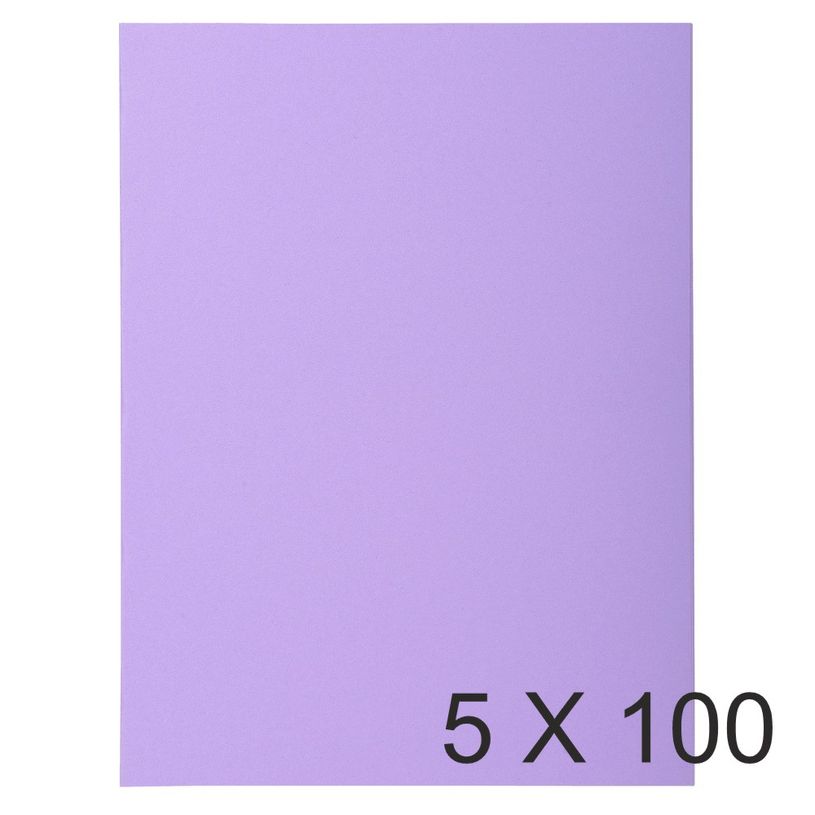 3288583401088-Exacompta Super 160 - 5 Paquets de 100 Chemises - 160 gr - lilas-P_400010892_2-0