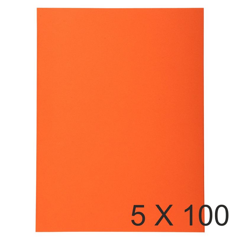 3288584101079-Exacompta Forever - 5 Paquets de 100 Chemises - 220 gr - orange-P_400010906_1-0