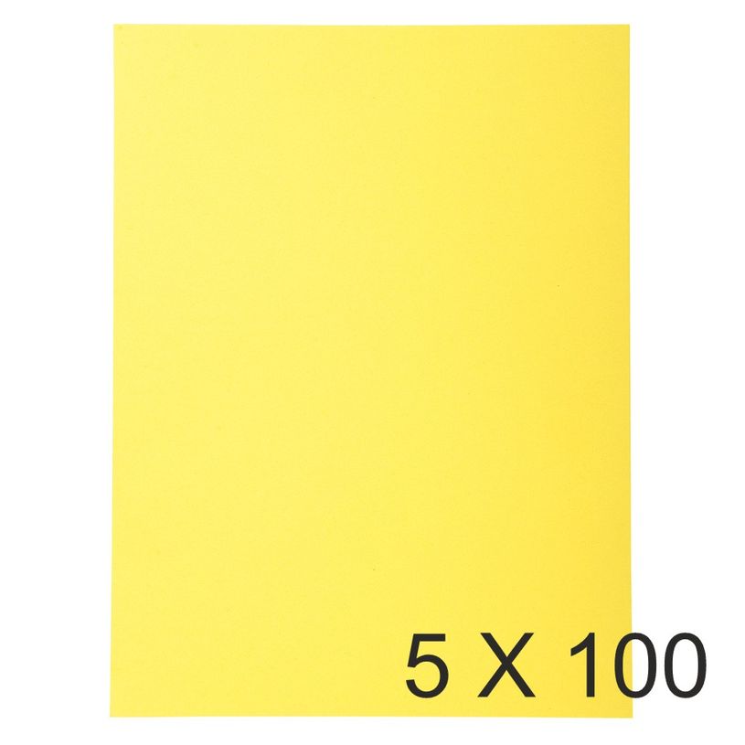 3130634420305-Exacompta Forever - 5 Paquets de 100 Chemises Folio - 170 gr - jaune-P_400010924_2-0