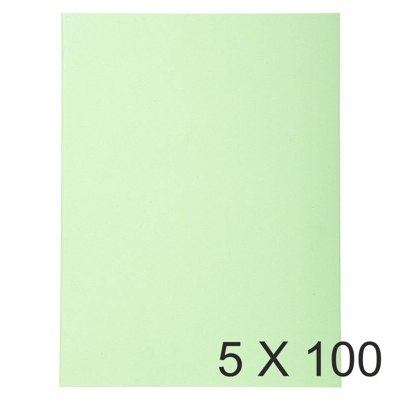 3130635420304-Exacompta Forever - 5 Paquets de 100 Chemises Folio - 170 gr - vert pré-P_400010925_2-0