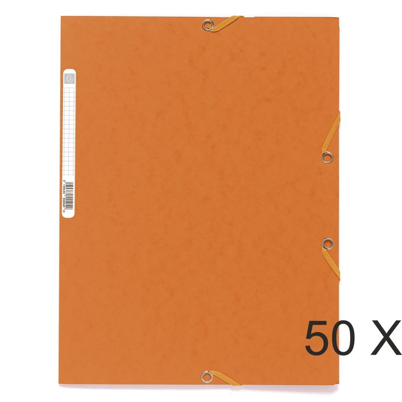 3130638555041-Exacompta - 50 Chemises à 3 rabats - A4 - orange-P_400011090_2-0